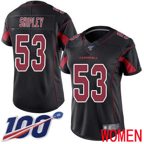 Arizona Cardinals Limited Black Women A.Q. Shipley Jersey NFL Football 53 100th Season Rush Vapor Untouchable